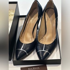 Ron White Navy and Silver Heels